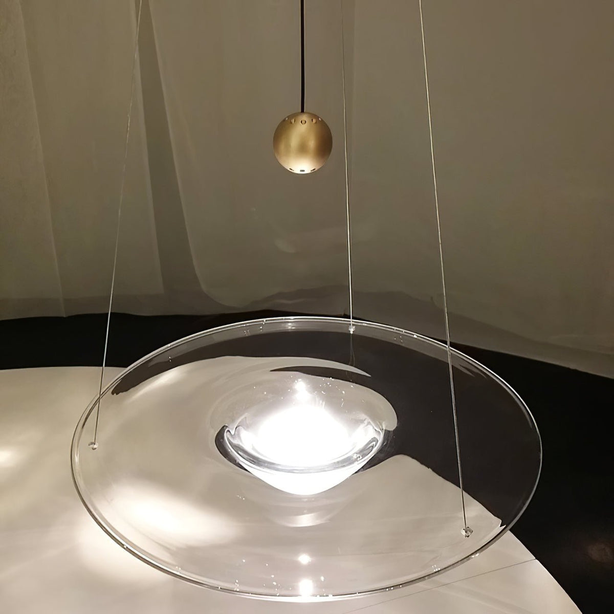 Aurivine lampă suspendată minimalistă din alamă