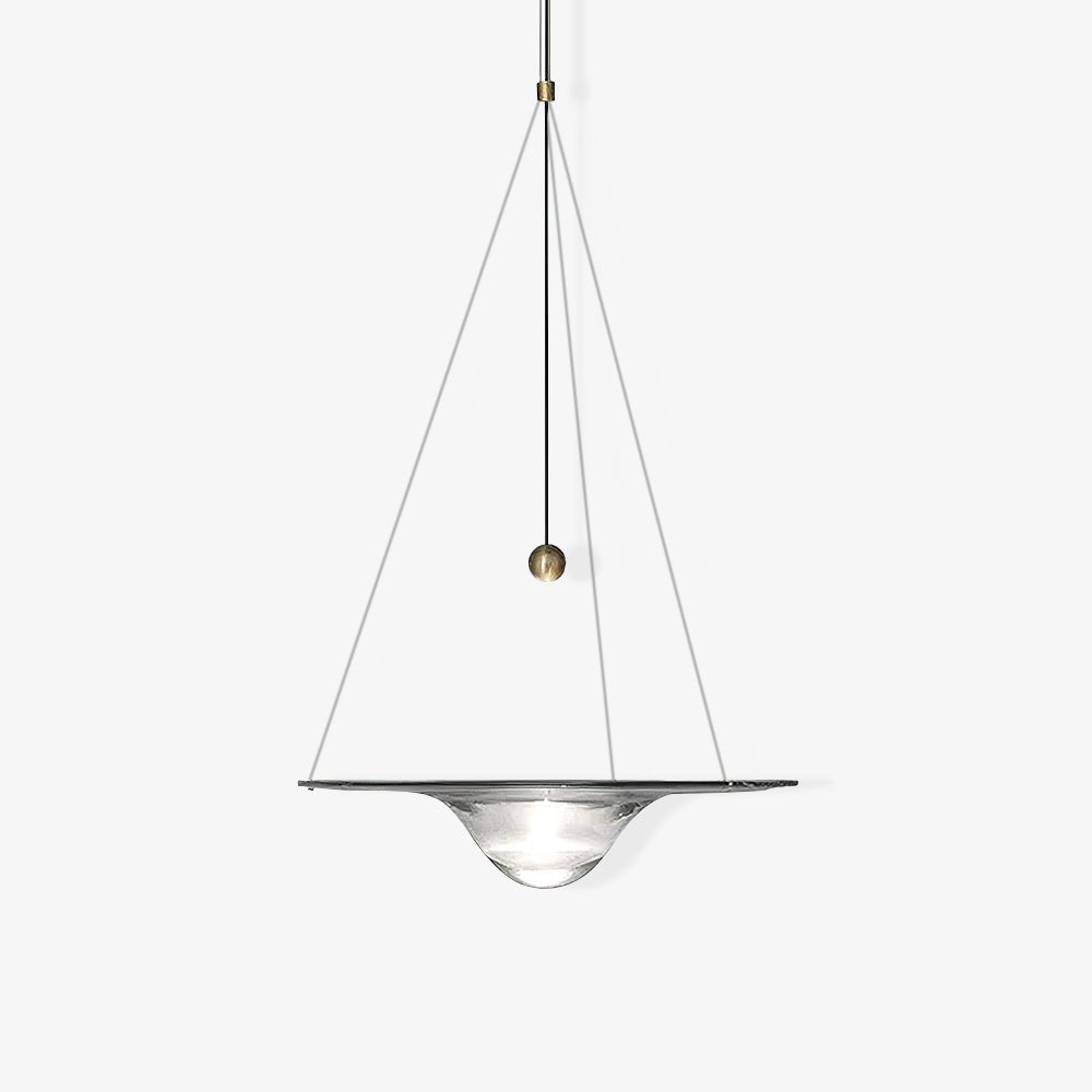 Aurivine lampă suspendată minimalistă din alamă