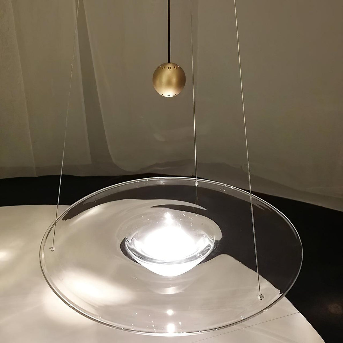 Aurivine lampă suspendată minimalistă din alamă