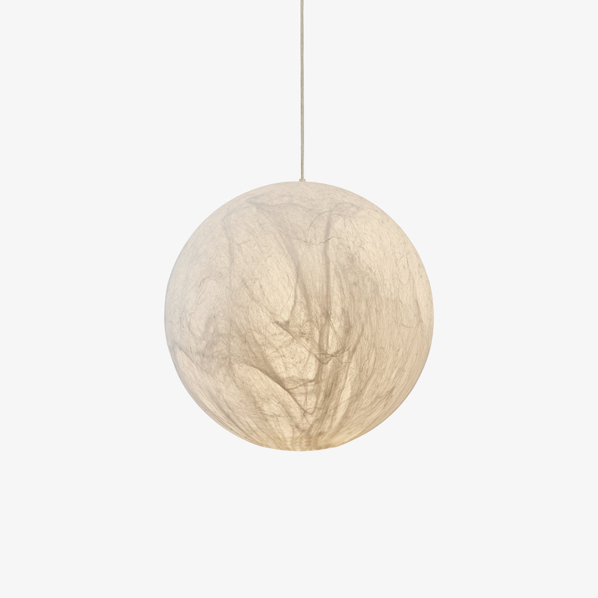 Lampă suspendată glob minimalist din fibră de mure