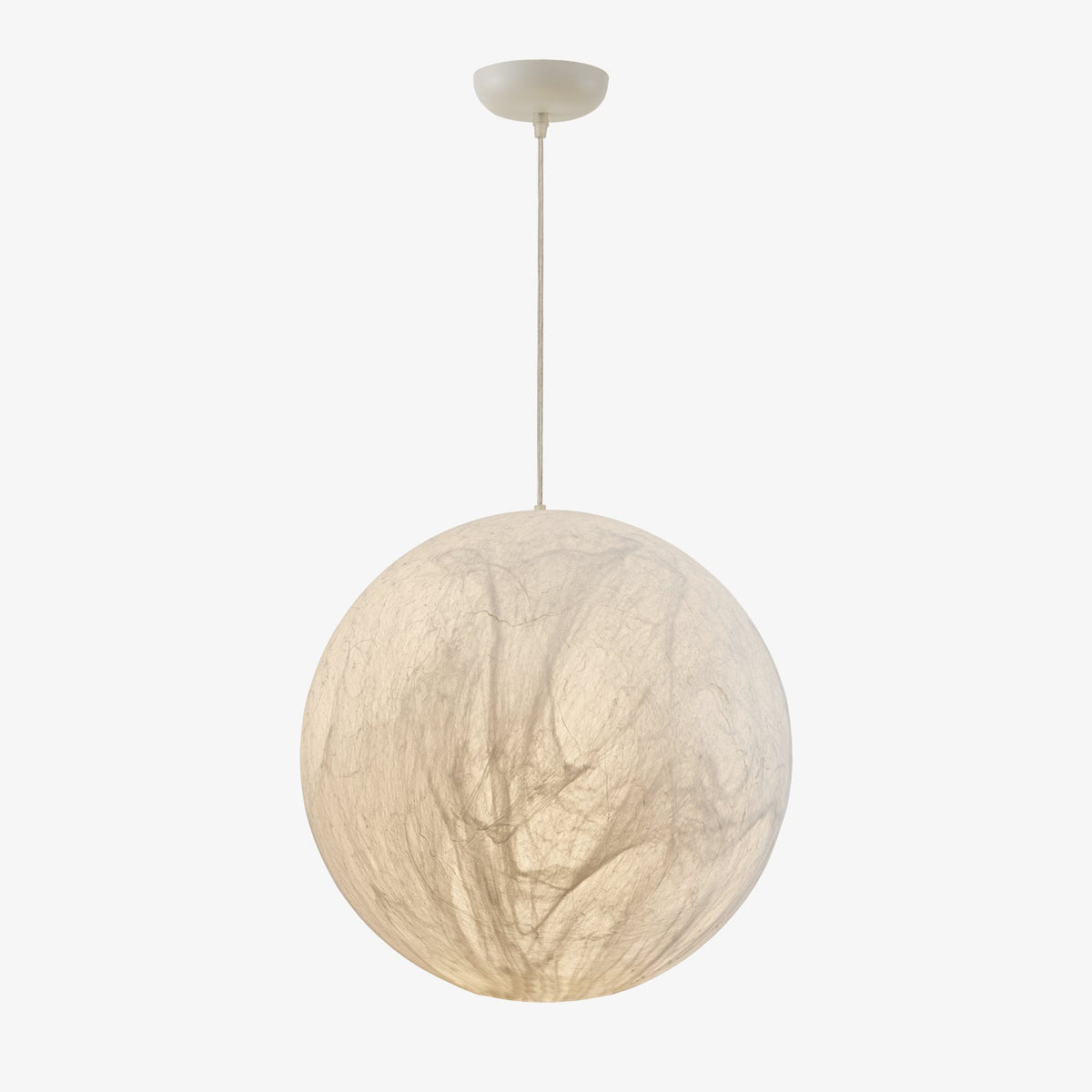 Lampă suspendată glob minimalist din fibră de mure