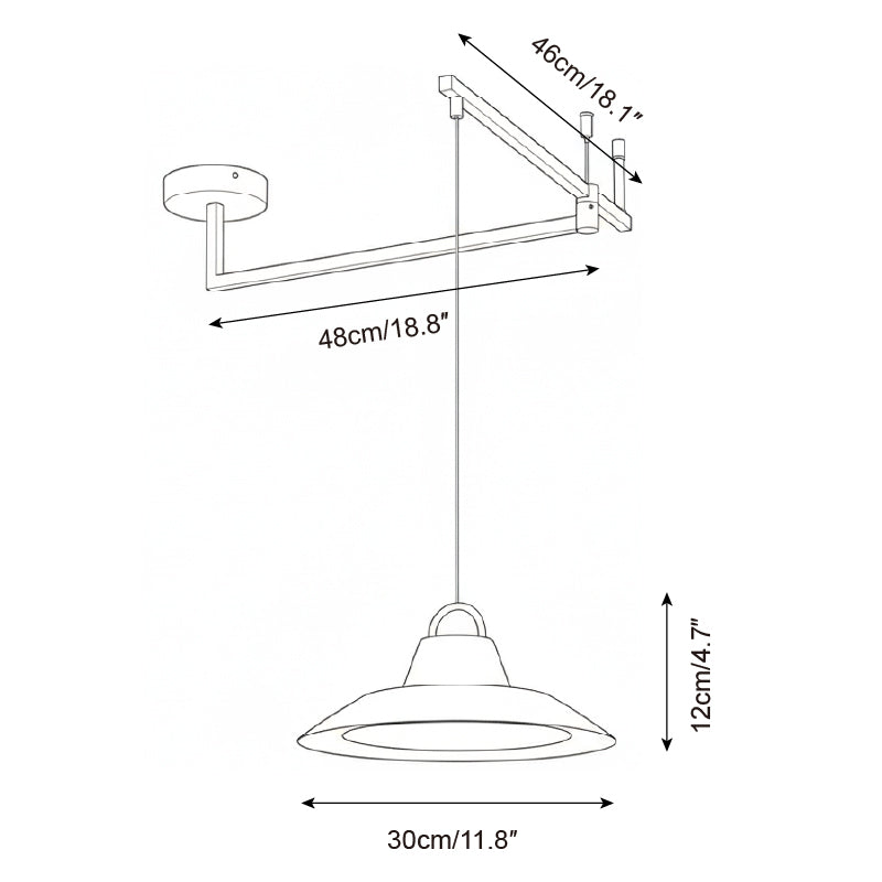 Elaisenne Swing Arm lampă suspendată