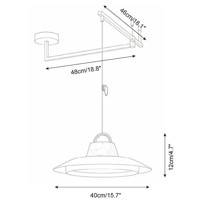 Elaisenne Swing Arm lampă suspendată