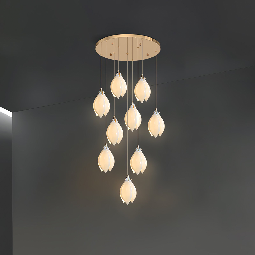 Olivia lampă suspendată din metal și ceramică, de lux, pentru living și dormitor