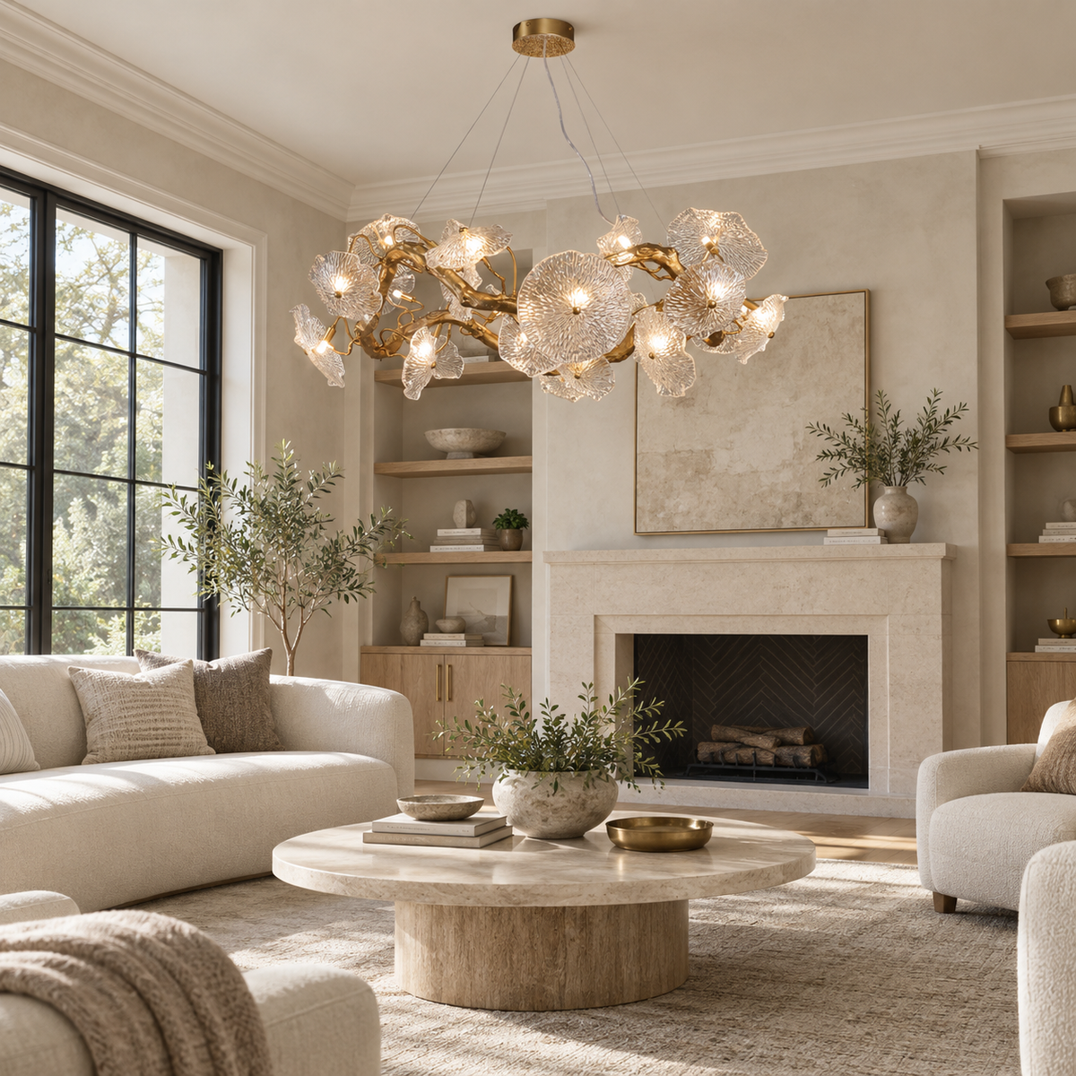 Avenhurst candelabru din sticlă lotus