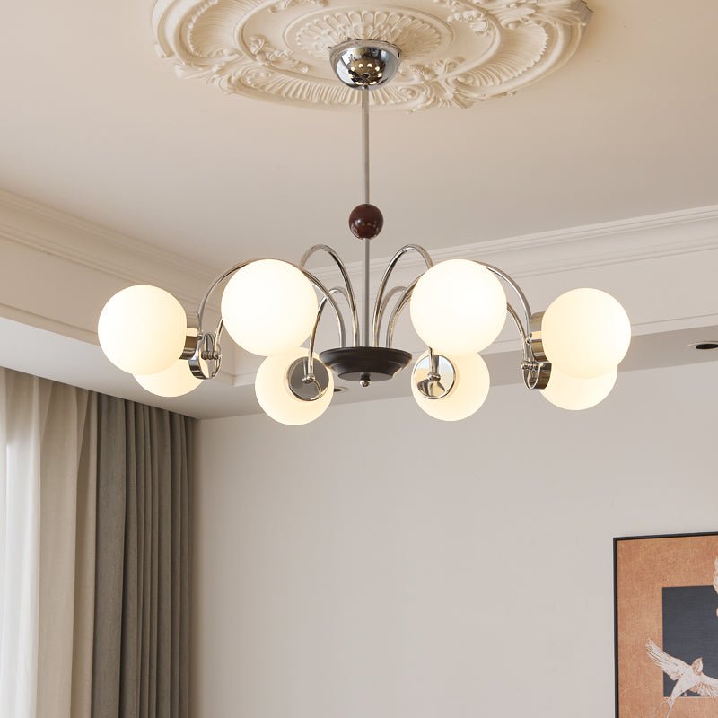 Rinuaine candelabru din lemn și sticlă, contemporan, curbat