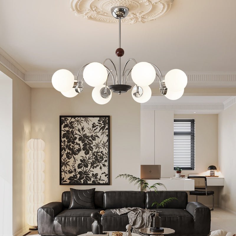 Rinuaine candelabru din lemn și sticlă, contemporan, curbat