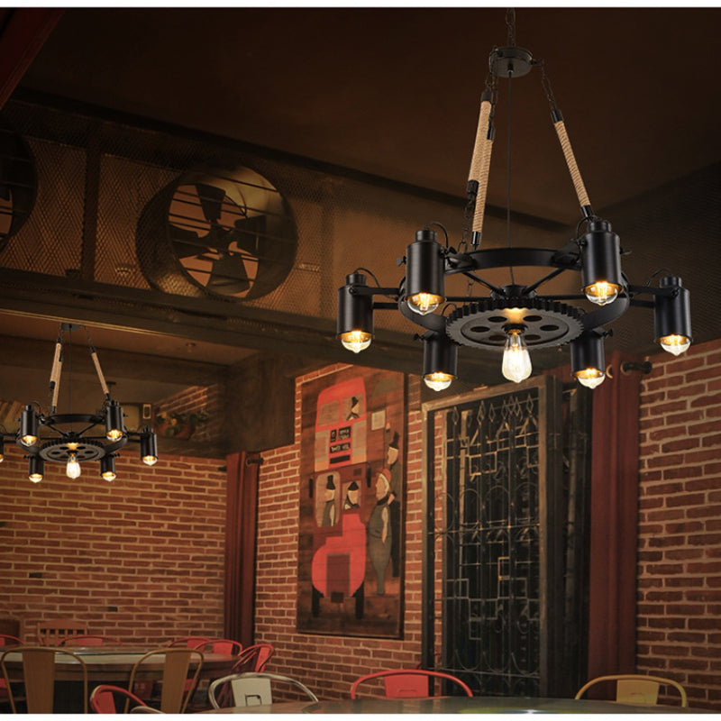 Epoch industrial LED lampă suspendată neagră metal/Cablu Cafe/Barem, pentru cafenea