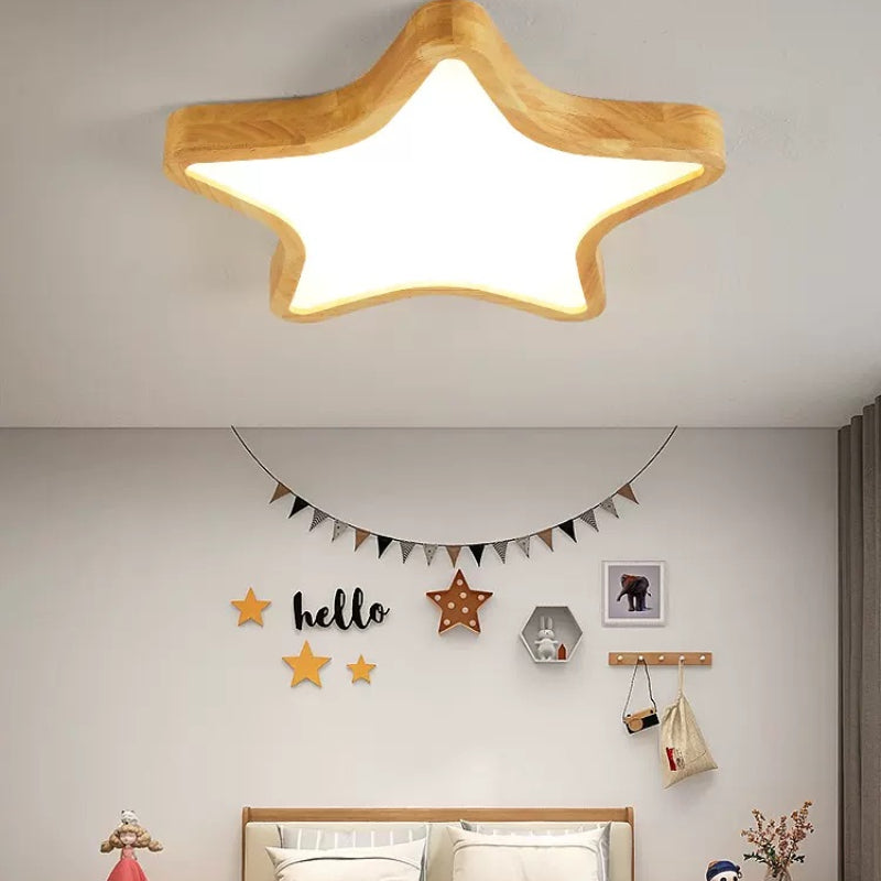 Aria plafonieră aplicată din lemn modern pentru living/cameră de dormit