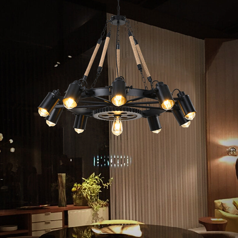 Epoch industrial LED lampă suspendată neagră metal/Cablu Cafe/Barem, pentru cafenea