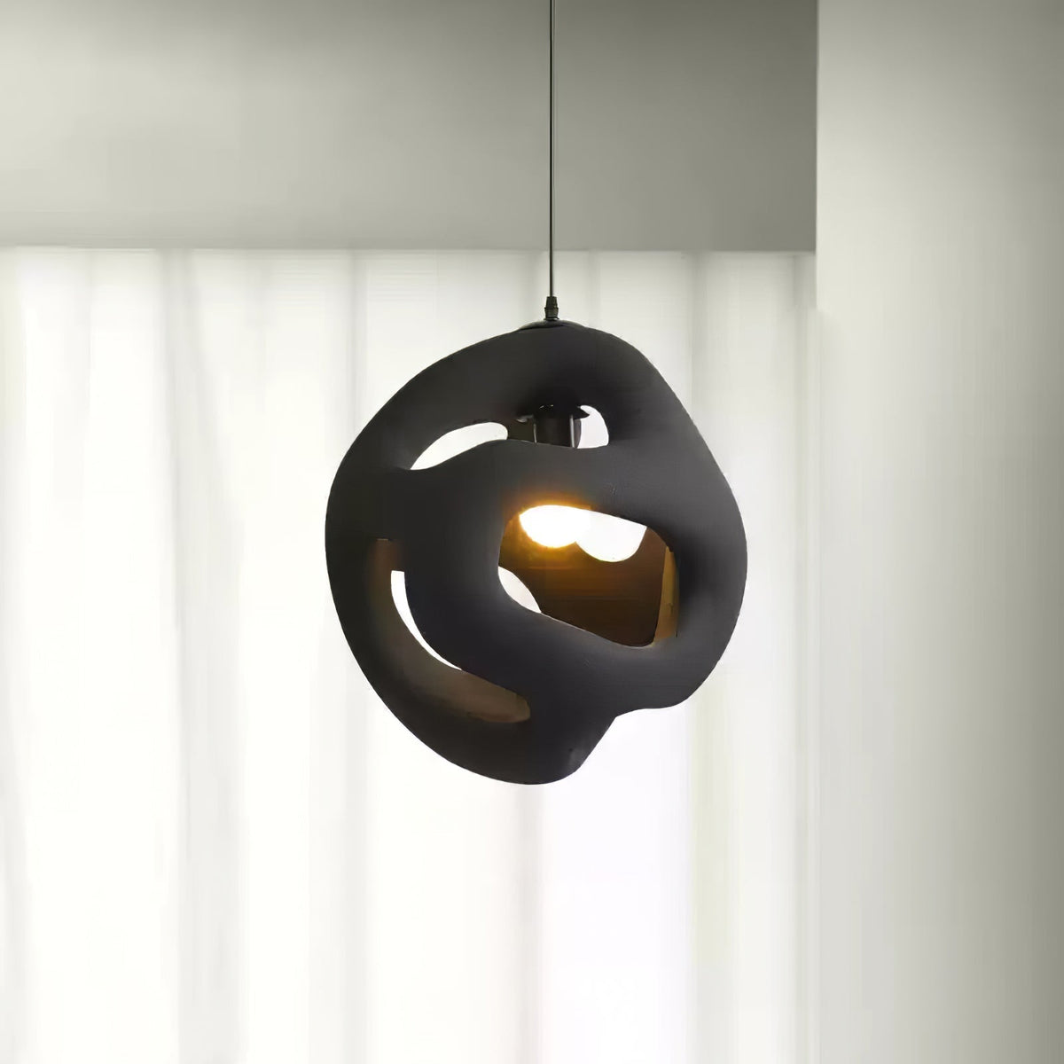 Corra lampă suspendată, în stil Wabi-Sabi