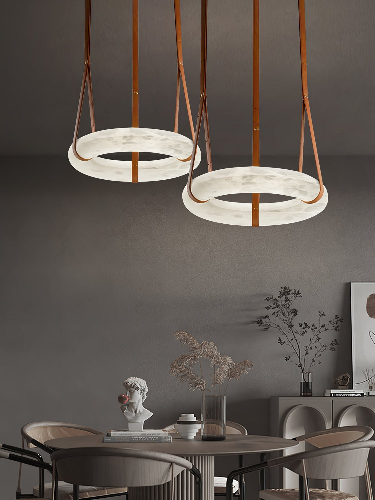 Tarys Candelabre alabastru Varianta cu Curea de Piele B