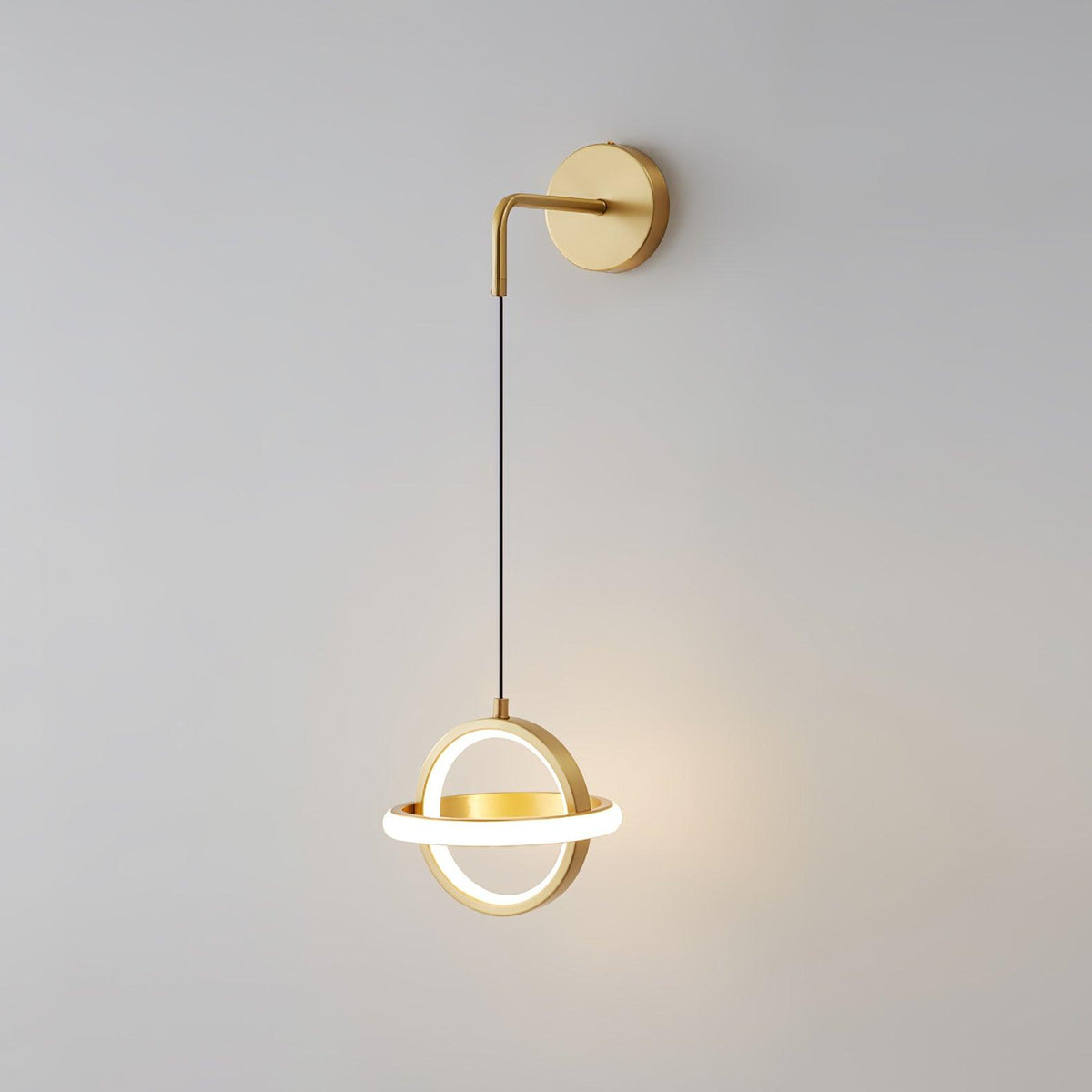 Vivianne aplică de perete din alamă, modernă, minimalistă, ovală