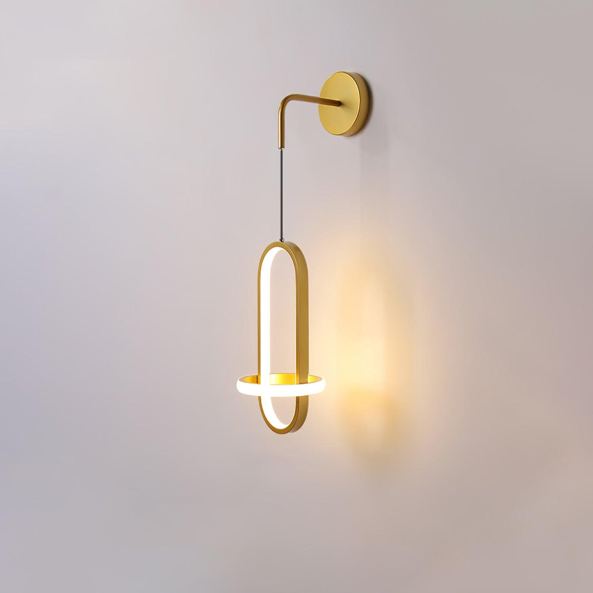 Vivianne aplică de perete din alamă, modernă, minimalistă, ovală