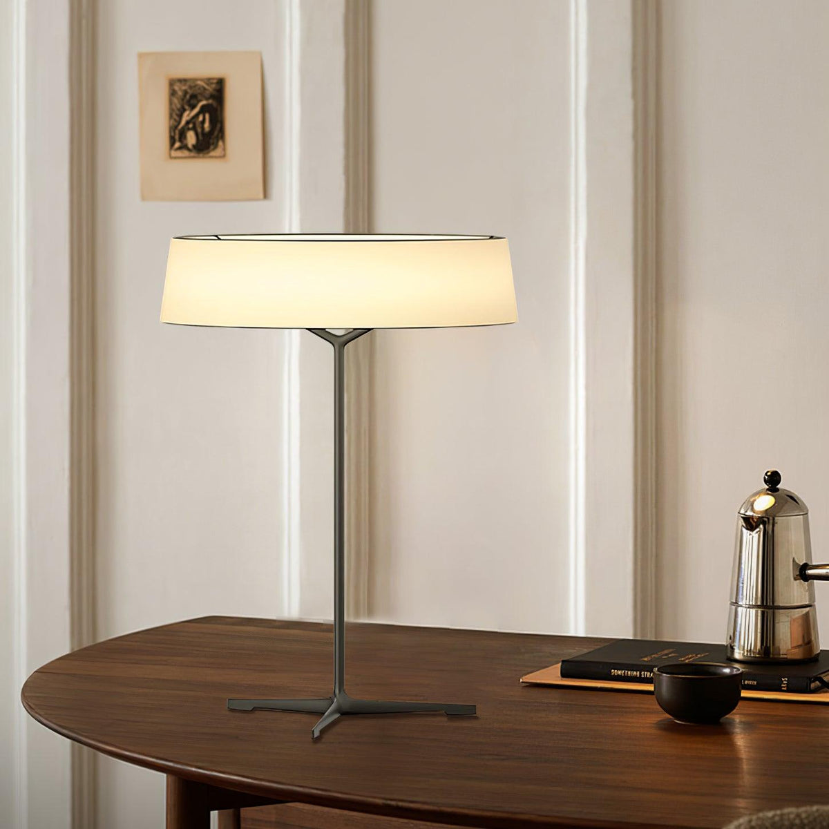 Linivira lampă de masă din pânză în stil scandinav