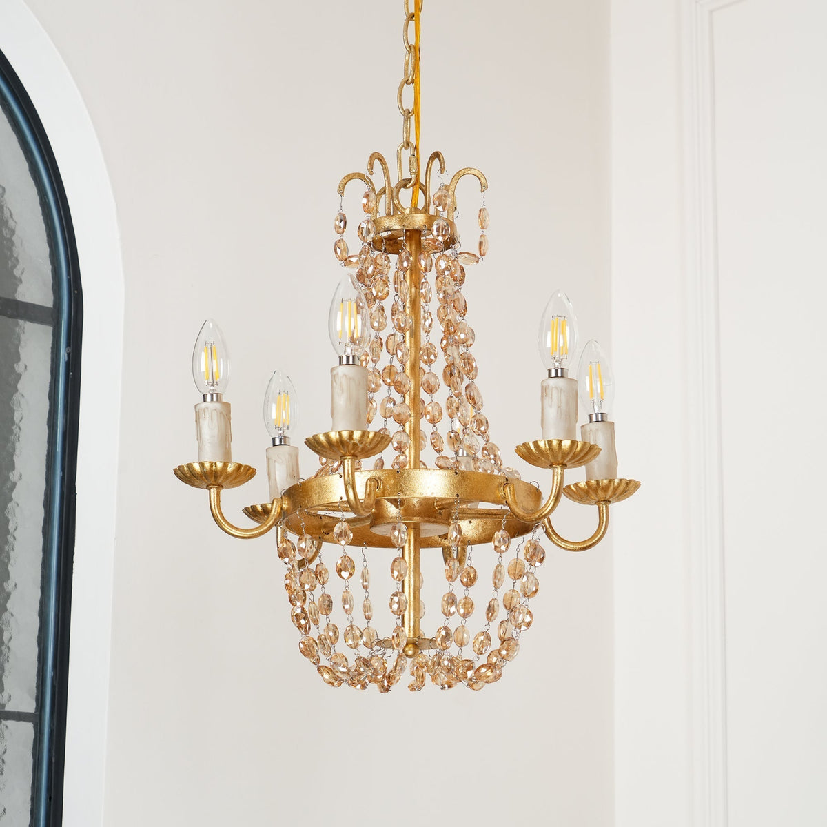 Luxinine candelabru Vintage Flea Market cu Cristale