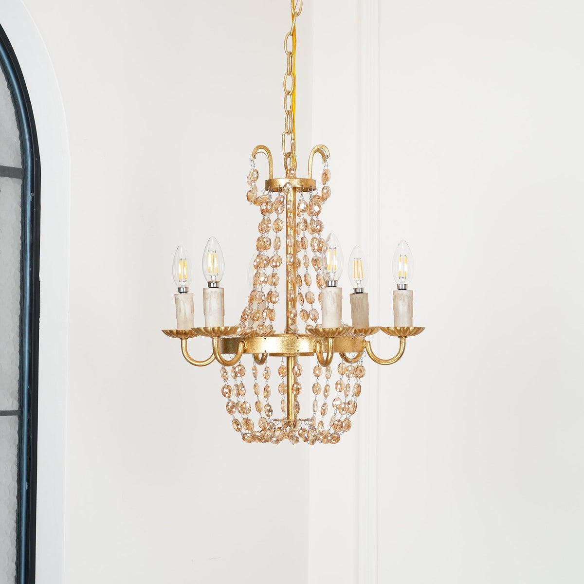 Luxinine candelabru Vintage Flea Market cu Cristale