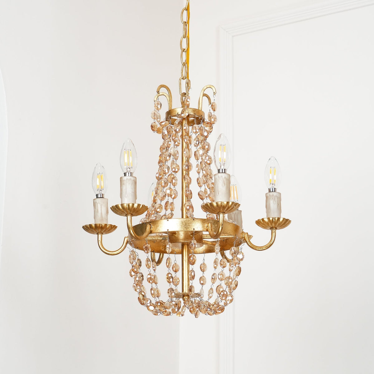Luxinine candelabru Vintage Flea Market cu Cristale