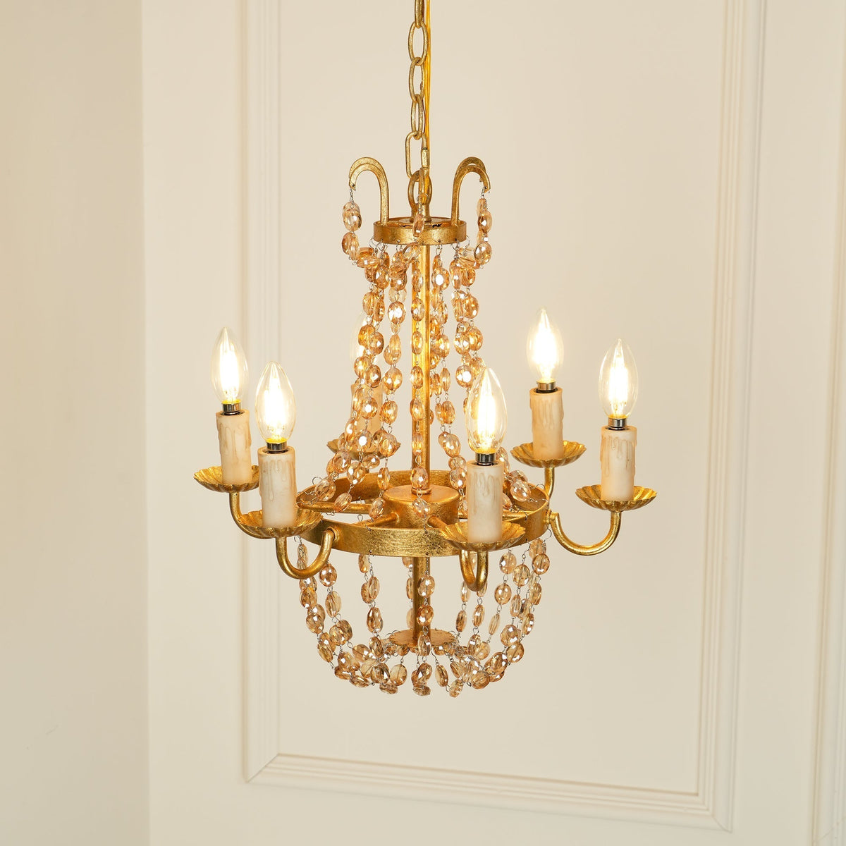 Luxinine candelabru Vintage Flea Market cu Cristale