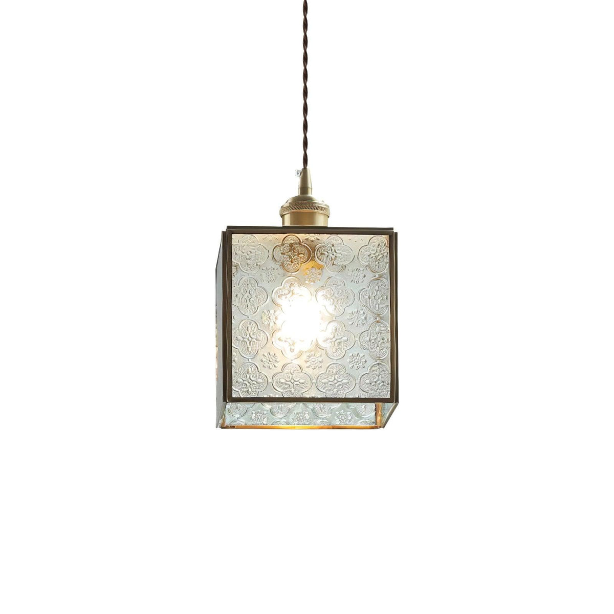 Arvane lampă suspendată din alamă și sticlă, elegantă