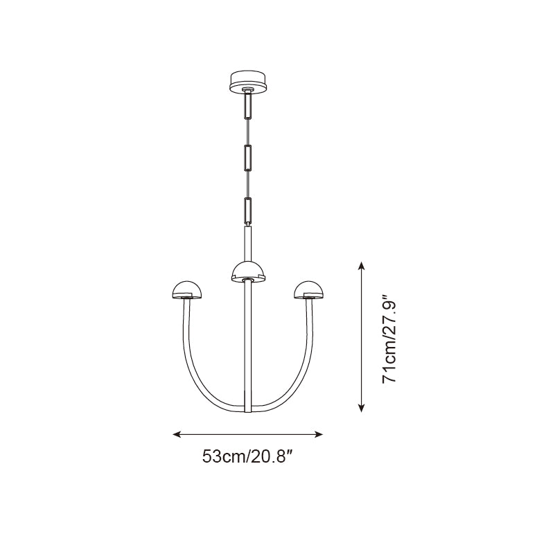 Pedra candelabru din alabastru cu geometrie minimalistă în arc