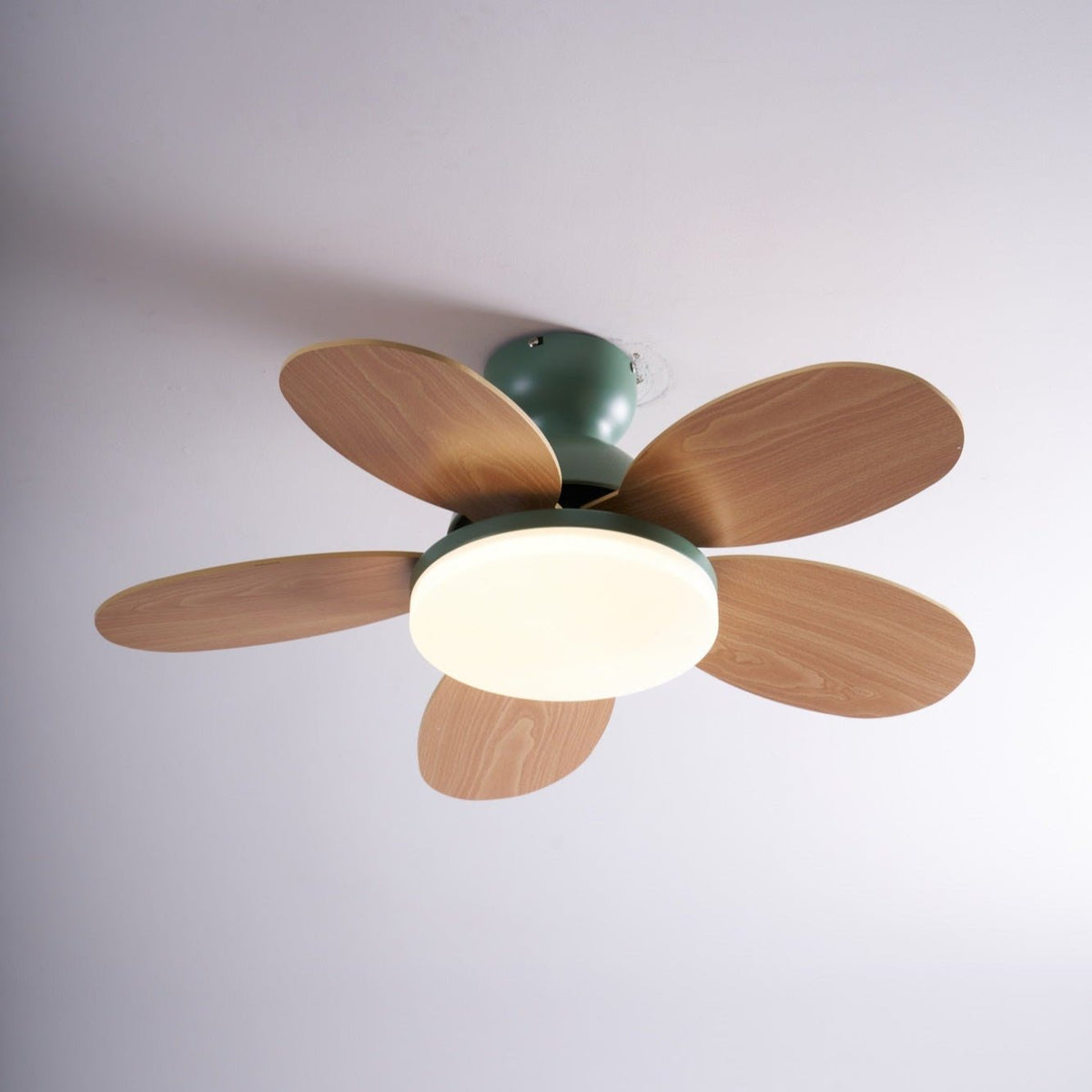 Eireise ventilator de tavan cu lumină din sticlă, multicolor, pentru camera copiilor