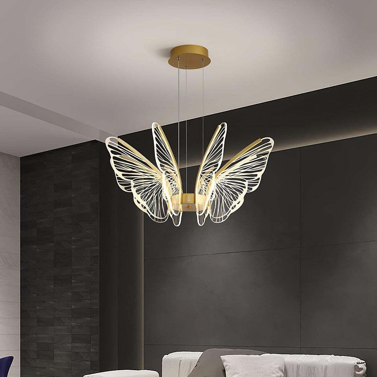 Zorvi candelabru Aripă de Fluture cristal