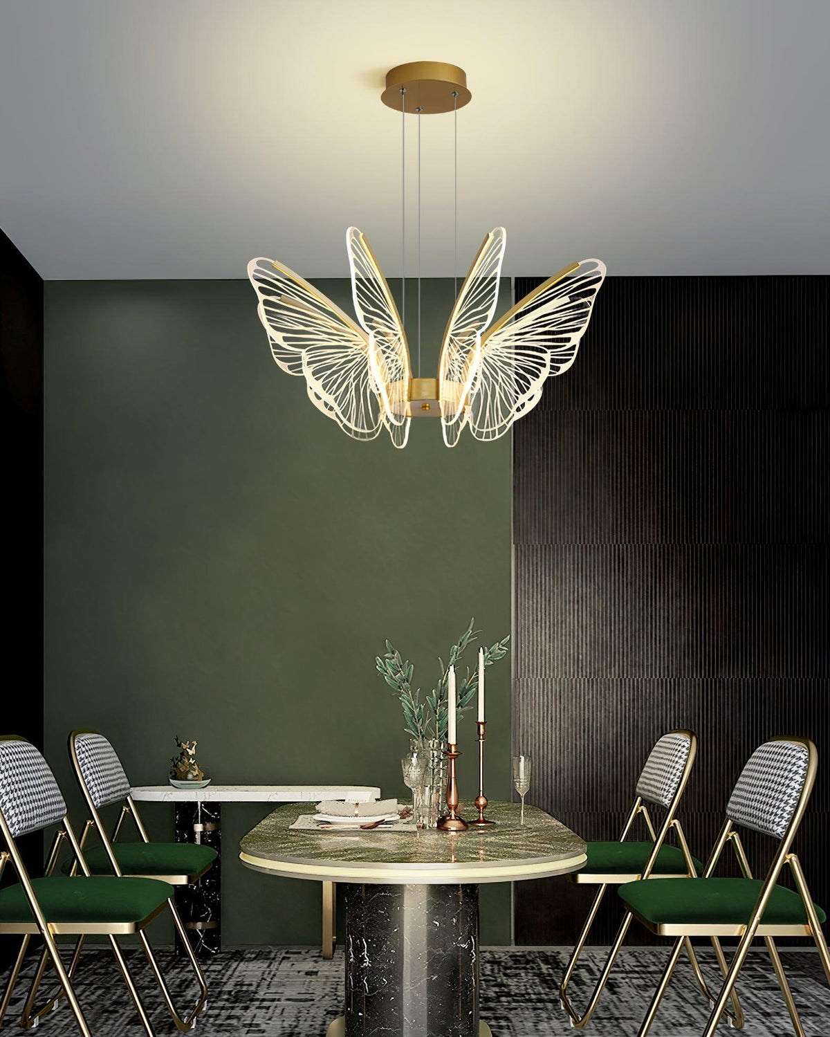Zorvi candelabru Aripă de Fluture cristal