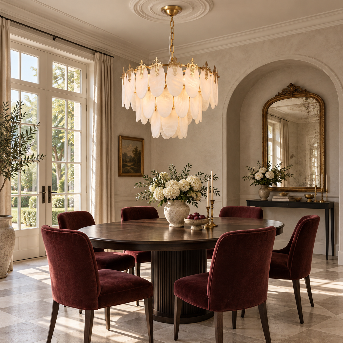 Fallowstone Candelabru botanic din alabastru