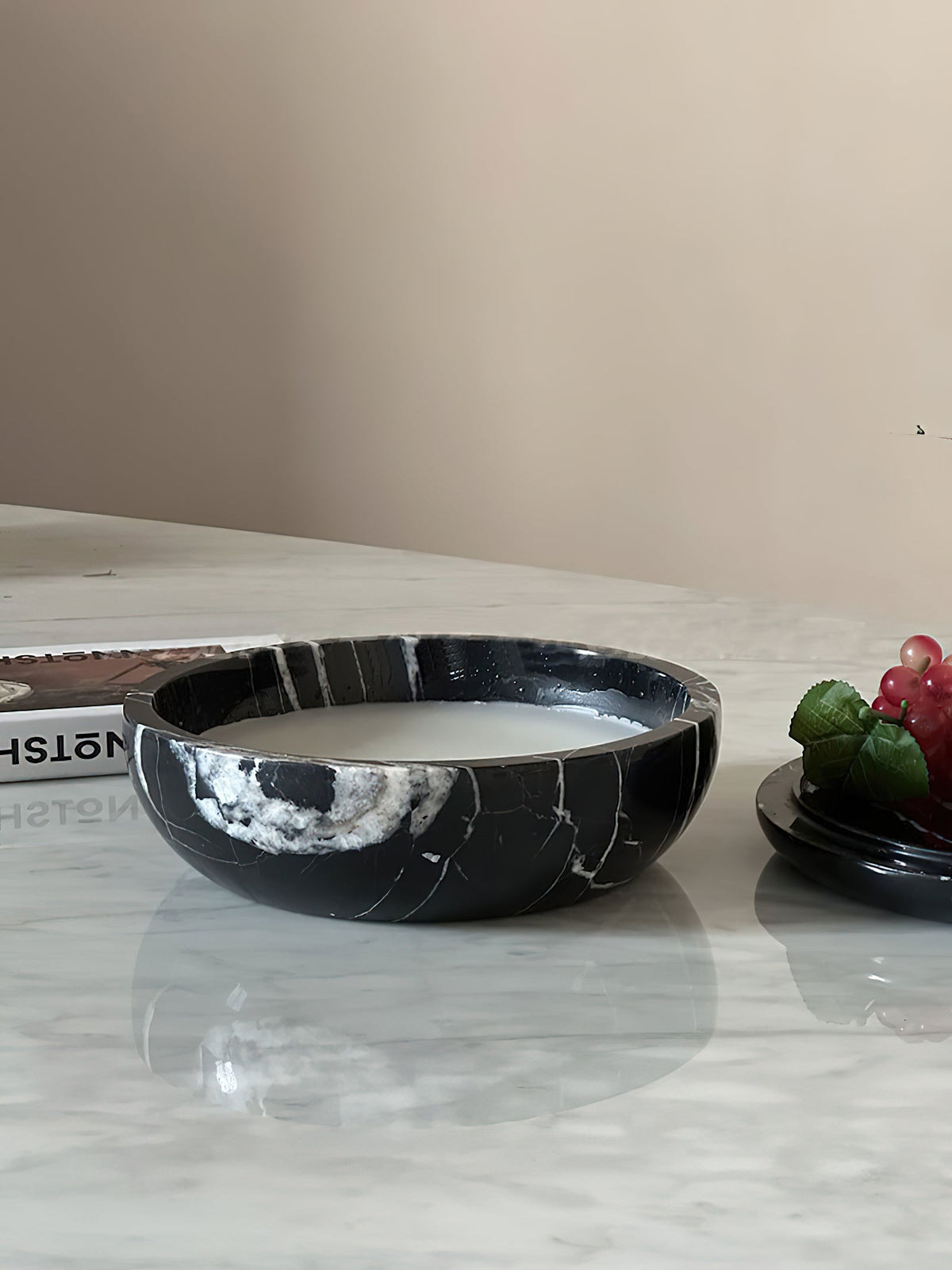 Pomelo Tass marmură Candlestick Ornaments