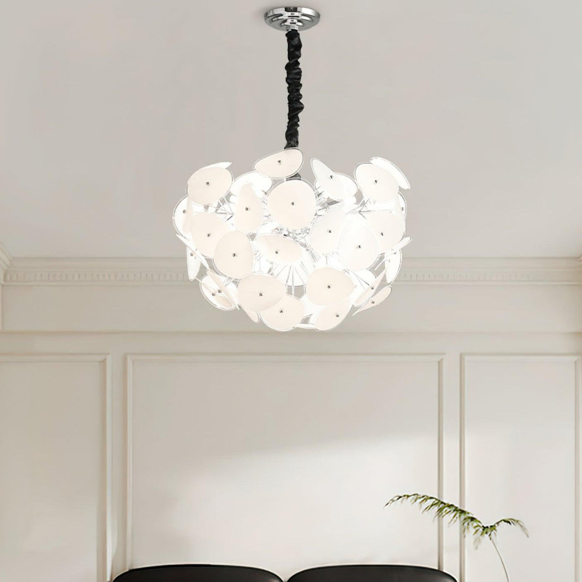Thera candelabru din sticlă, artistic, cu glob