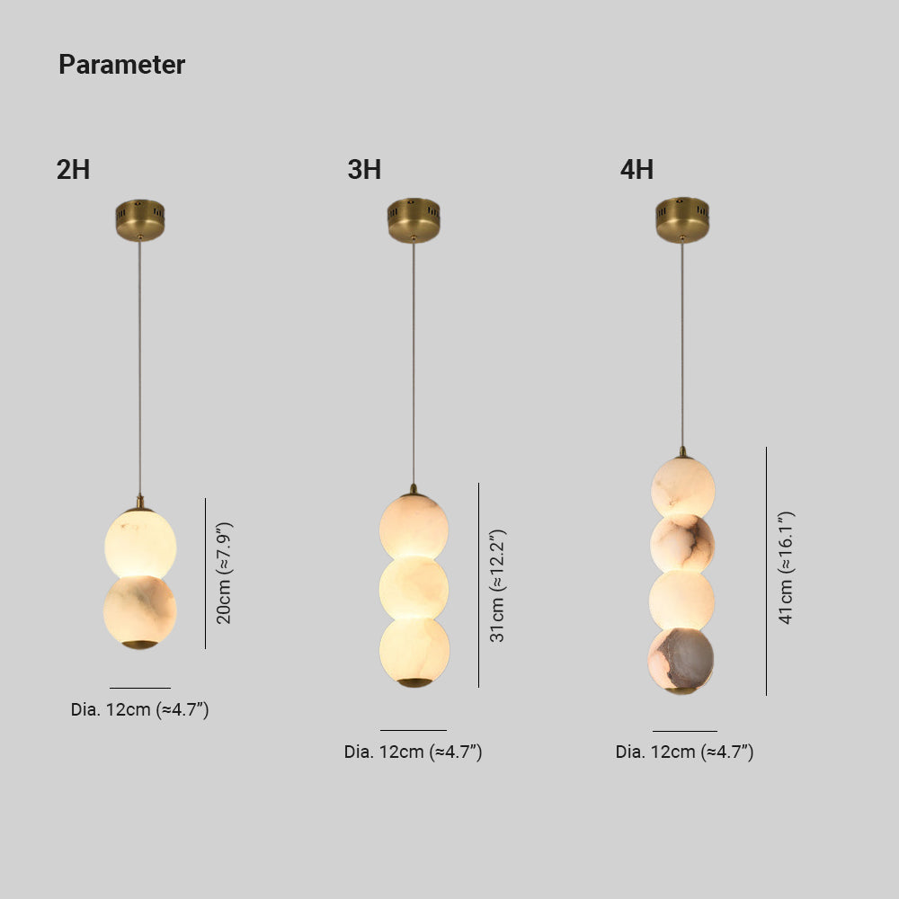 Ritta lampă suspendată din alabastru 2 /3/4