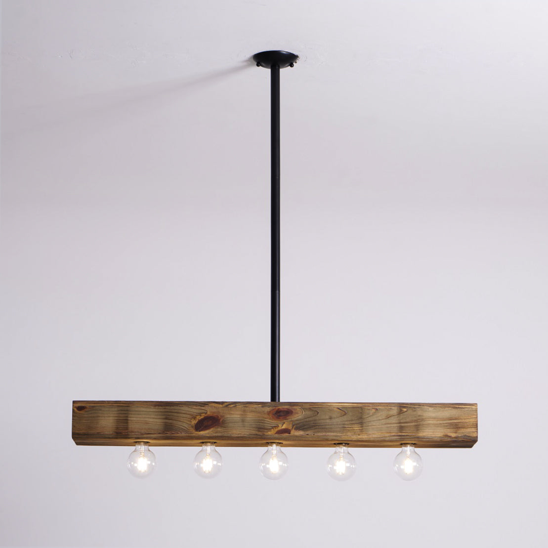 Siraen lemn-beam insulă candelabru