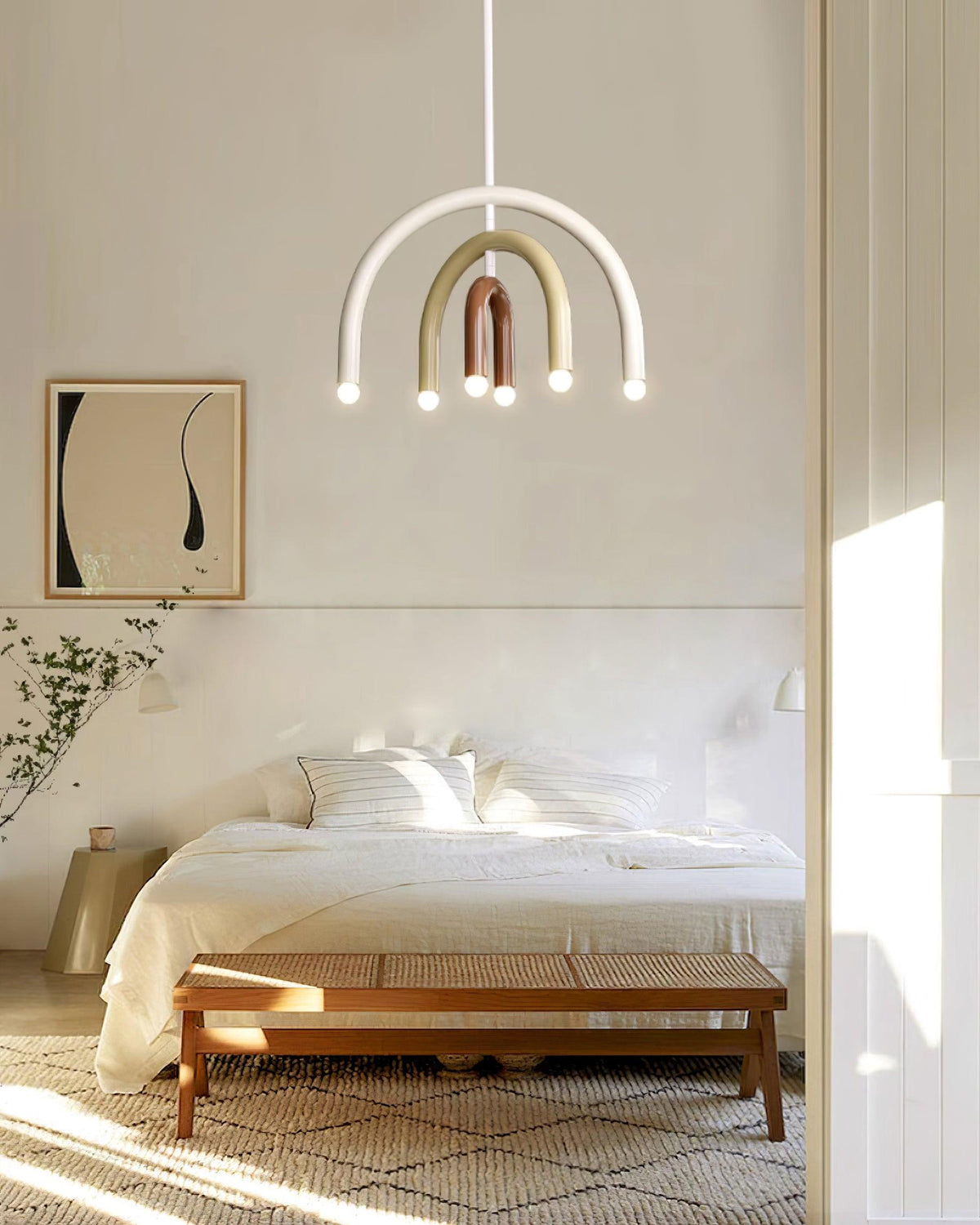 Lampă suspendată Rainbow modern Arc din metal pentru living și sufragerie