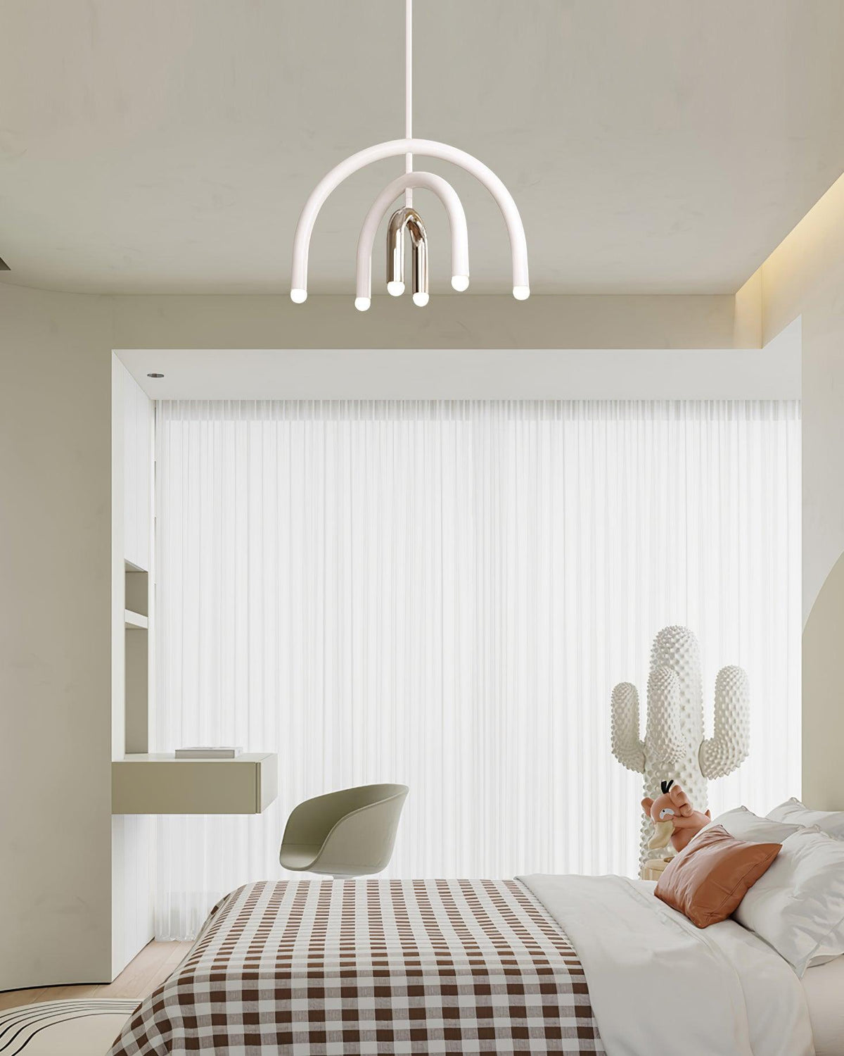 Lampă suspendată Rainbow modern Arc din metal pentru living și sufragerie