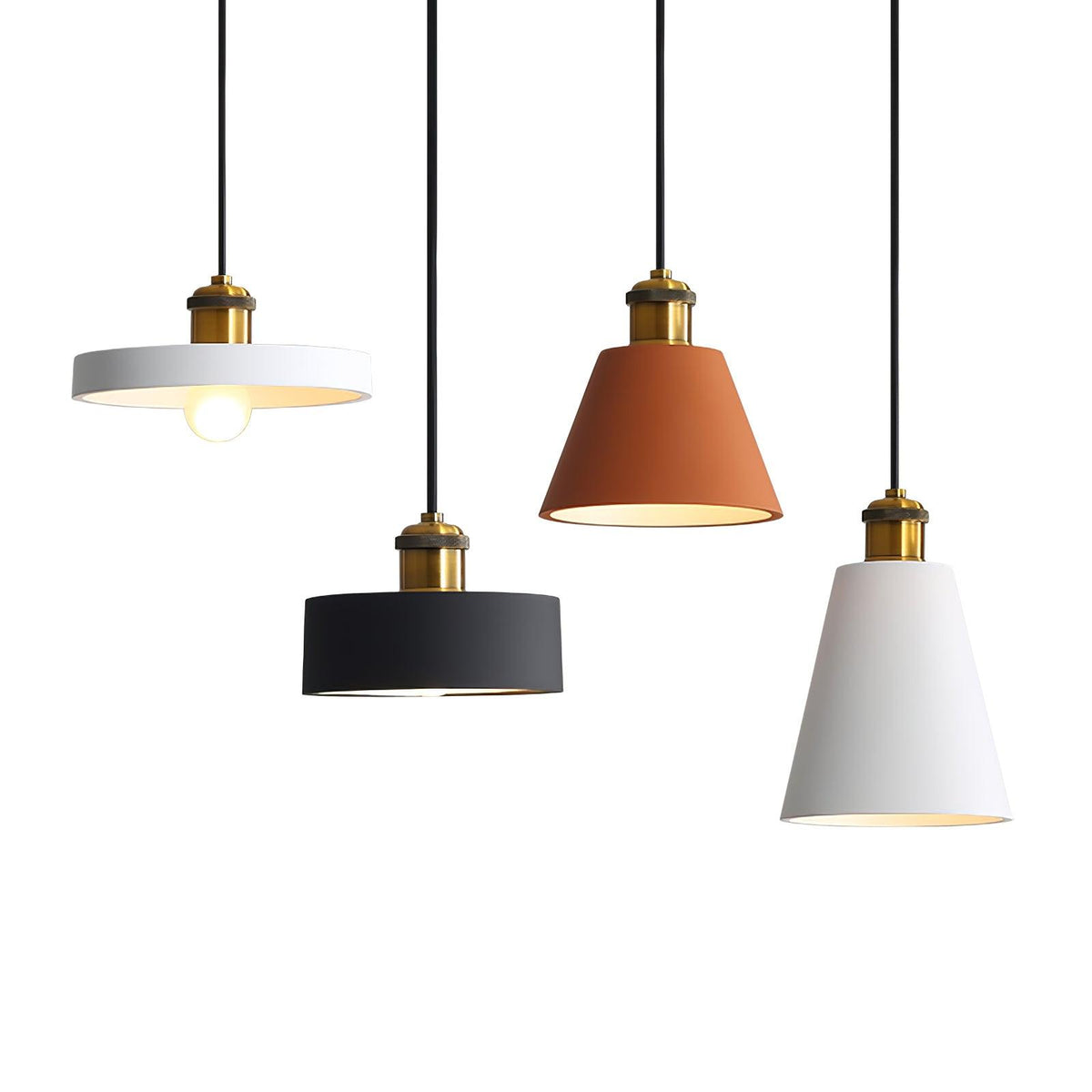 Trio lampă suspendată din rășină, industrială