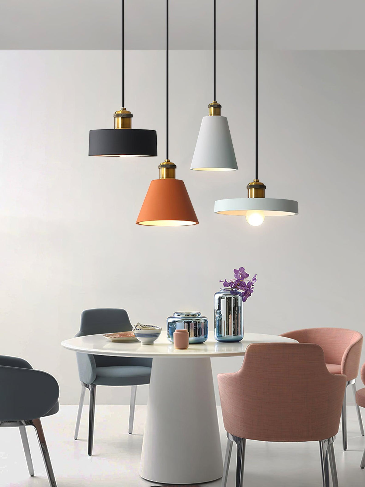 Trio lampă suspendată din rășină, industrială