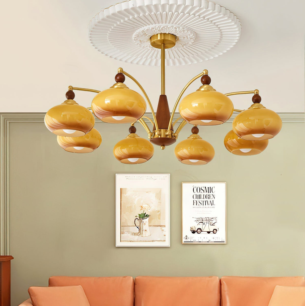 Charlotte candelabru, retro, în grup