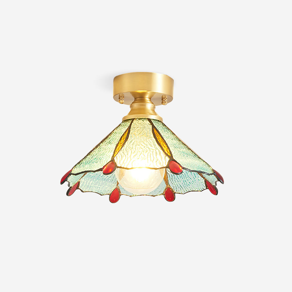 Nexo Tiffany Style plafonieră din sticlă colorată