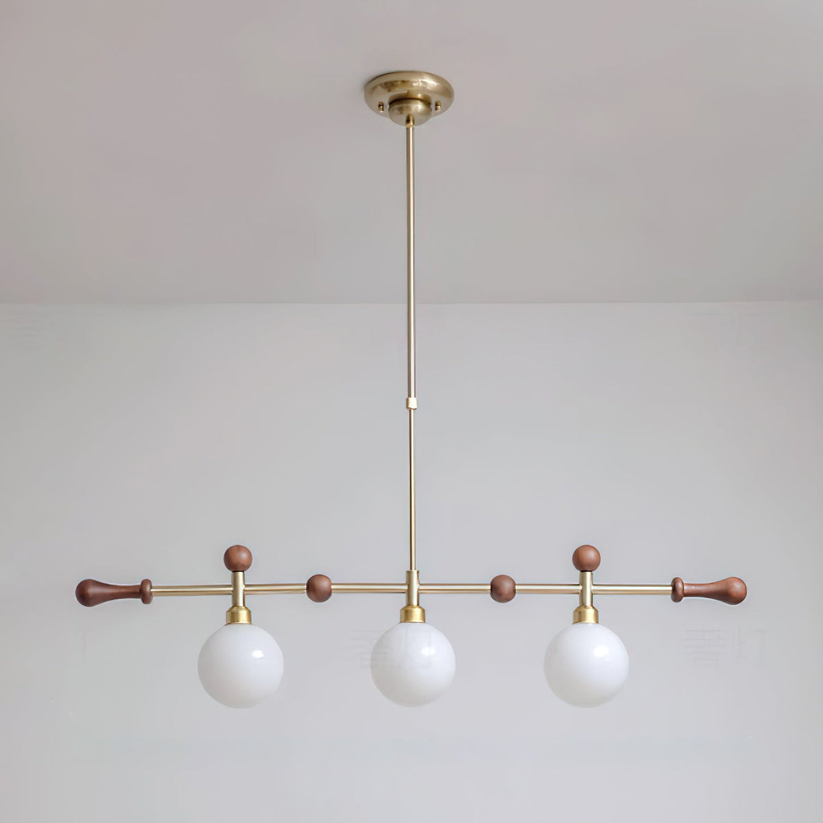 Candelabru Linear glob LED/Incandescent pentru Insulă de Bucătărie sau Sufragerie
