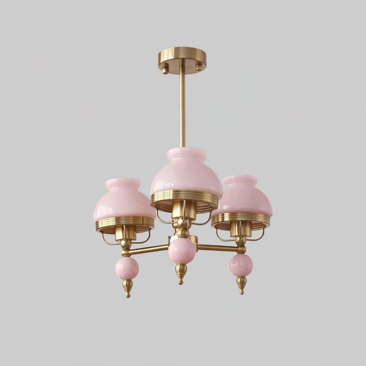 Candelabru din sticlă și metal pentru sufragerie sau living Vintage