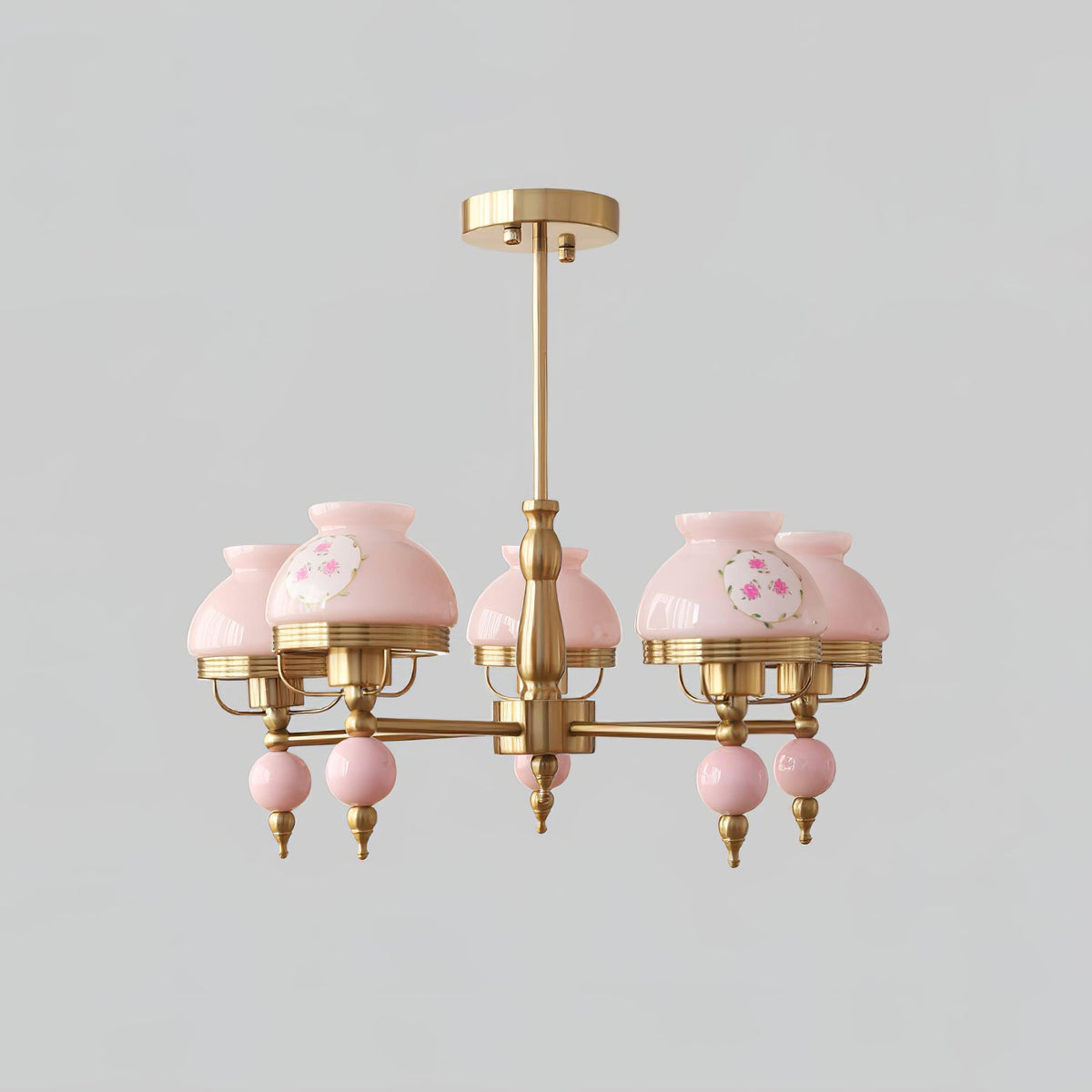 Candelabru din sticlă și metal pentru sufragerie sau living Vintage