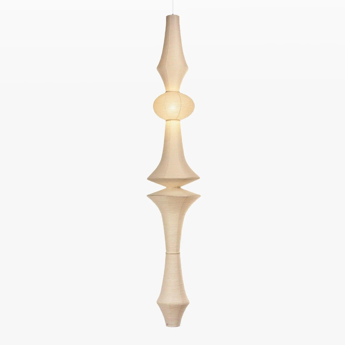 Faye lampă suspendată din hârtie, sculpturală, verticală