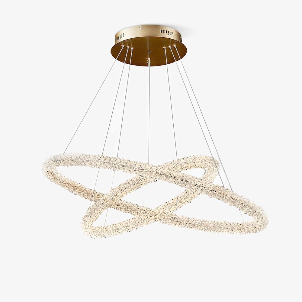 Seleira candelabru din cristal, în formă de inel, LED