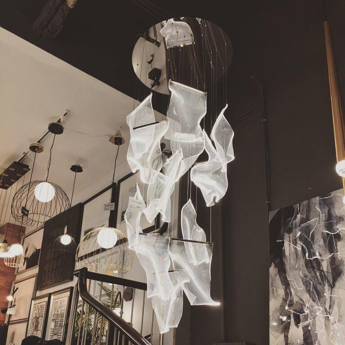 Lucuian candelabru Acrilic LED Abstract Flotant