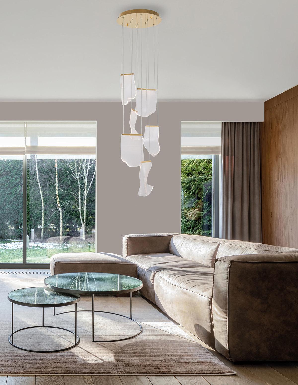 Lucuian candelabru Acrilic LED Abstract Flotant