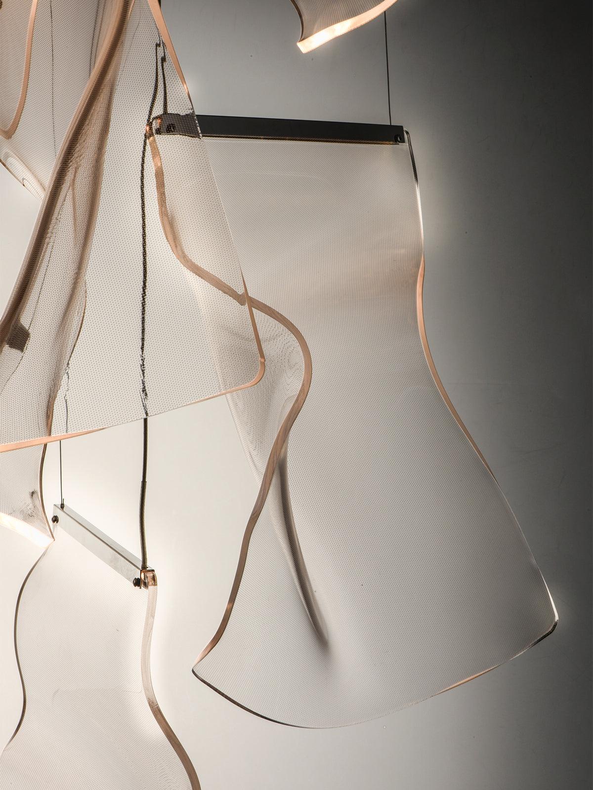 Lucuian candelabru Acrilic LED Abstract Flotant