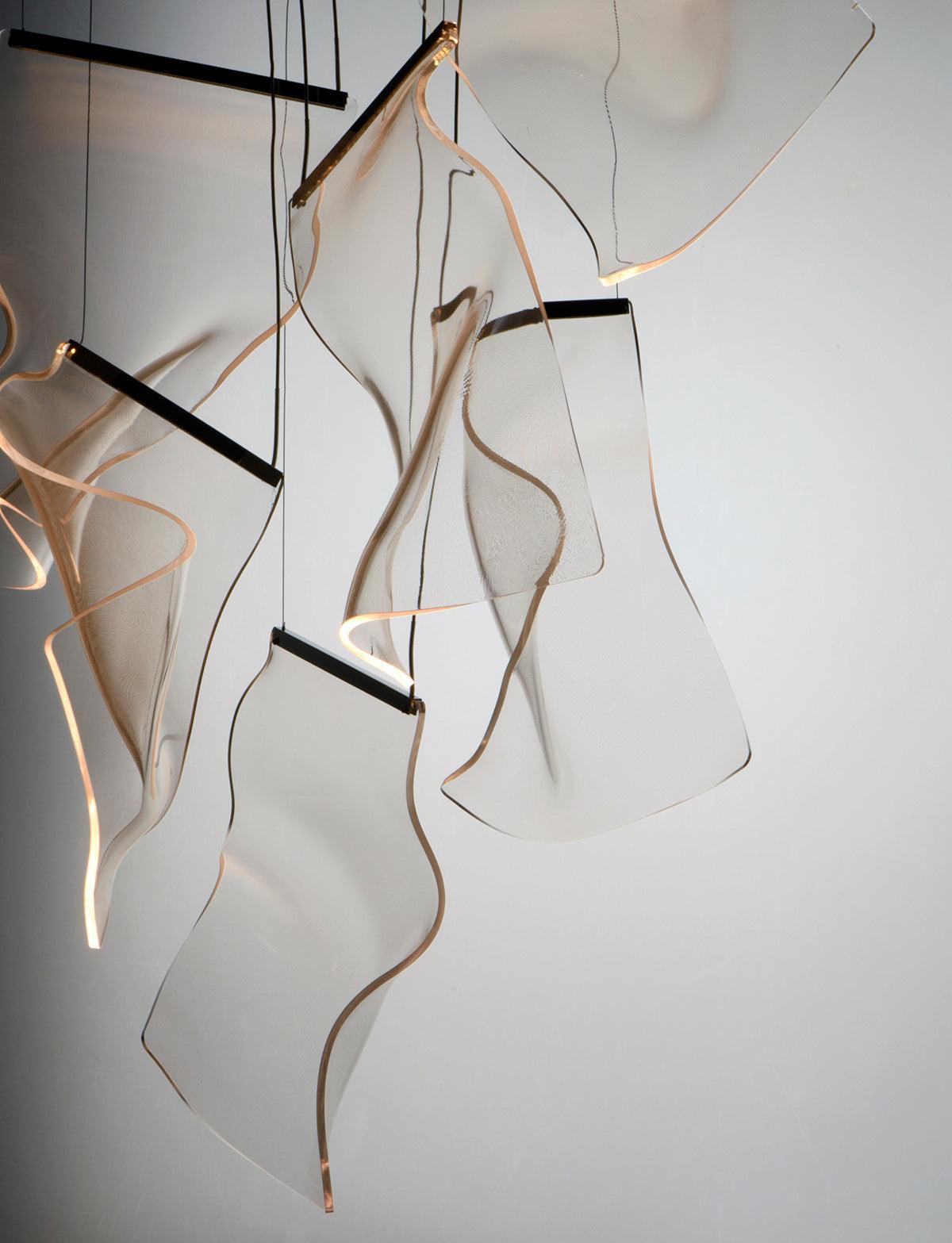 Lucuian candelabru Acrilic LED Abstract Flotant