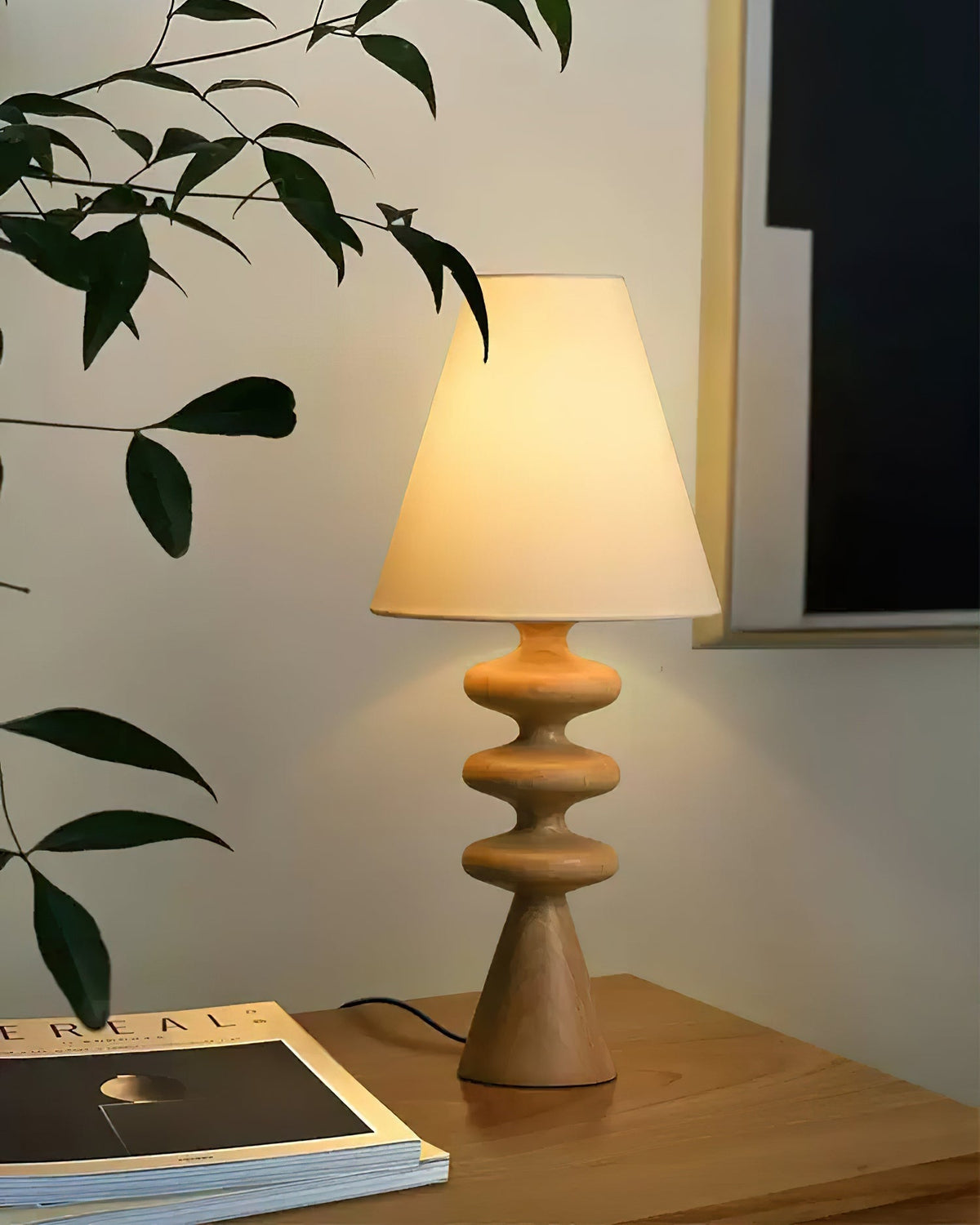 Zelms lampă de masă modernă din lemn