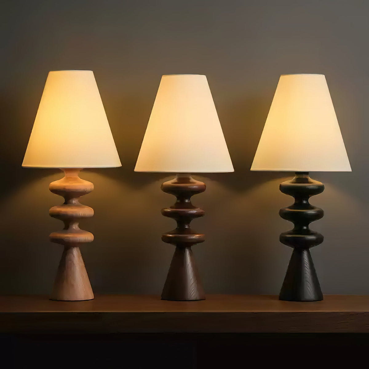 Zelms lampă de masă modernă din lemn